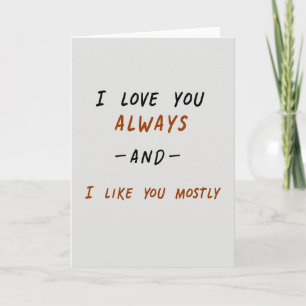 Simples Amor Sempre Gosta Maioritariamente Cartão