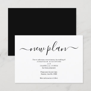 Simples Anúncio de Casamento Adiado