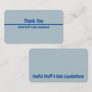 Simples Blue Personalizável - Cartões de agradecim