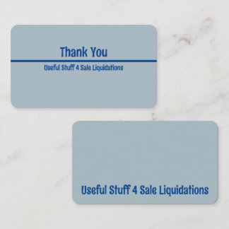 Simples Blue Personalizável - Cartões de agradecim