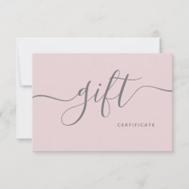 Simples Blush Pink Beauty Salon Modern Gift Card