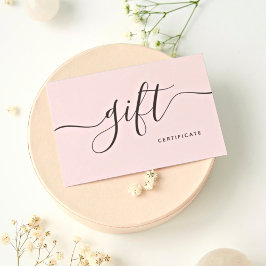 Simples Blush Pink Beauty Salon Modern Gift Card