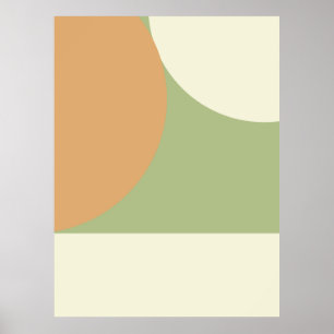 Simples Boho Calm Bauhaus Estilo Poster Geométrico