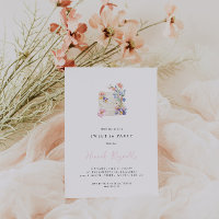 Simples Bolo Floral Doce 16 Convite Aniversário
