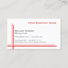 Simples branco, Cartão de visita profissional