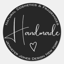 Simples Caligrafia - Etiquetas Pretas e Brancas Fe