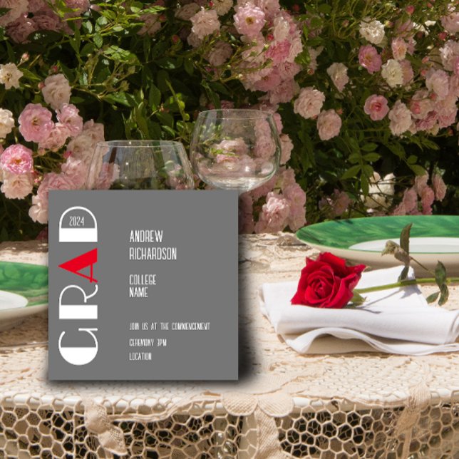 Simples carta branca vermelha formando Cartão Plan (Criador carregado)