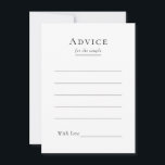 Simples Cartão de Aviso de Casamento Moderno<br><div class="desc">Esta simples design de conselhos de casamento moderna é uma fusão eterno de encanto clássico e simplicidade contemporânea. Com foco no estilo minimalista, esse design apresenta linhas limpas, tons neutros e uma sofisticada paleta branca e preta, garantindo que cada detalhe exude uma simplicidade refinada. Quer você esteja planejando uma cerimônia...</div>
