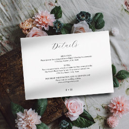 Simples cartão de cerimônia de casamento da caligr