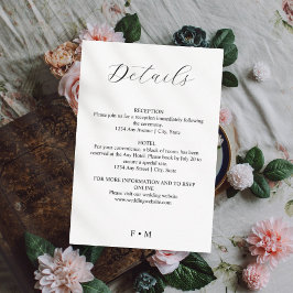 Simples cartão de cerimônia de casamento da caligr