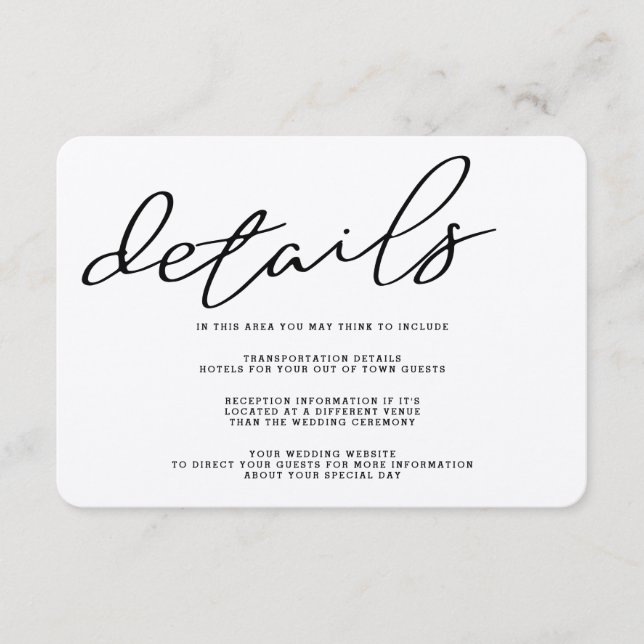 Simples Cartão de Detalhes do Papel Kraft Rustic (Frente)