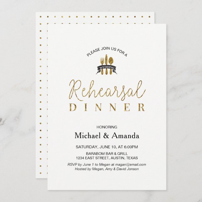 Simples Cartão de Janto de Ensaio de Casamento Dou (Frente/Verso)