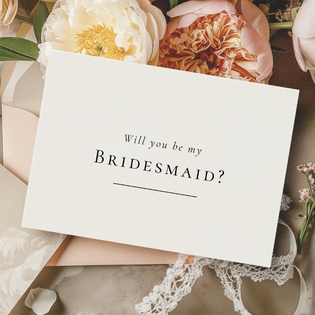 Simples Cartão de Proposta de Bridesmaid de Casame (Criador carregado)