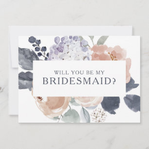 Simples Cartão de Proposta Floral de Bridesmaid Ru