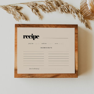 Simples cartão de receita de Chá de panela elegant