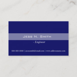 Simples, cartão de visita azul elegante.