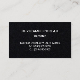 Simples, Cartão de visita profissional de direito