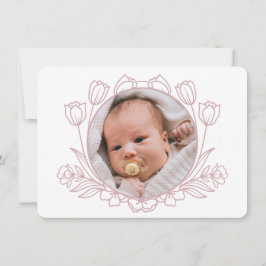 Simples Cartões de agradecimentos de batismo rosa