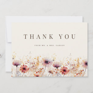 Simples Cartões de agradecimentos de Boro de Flor