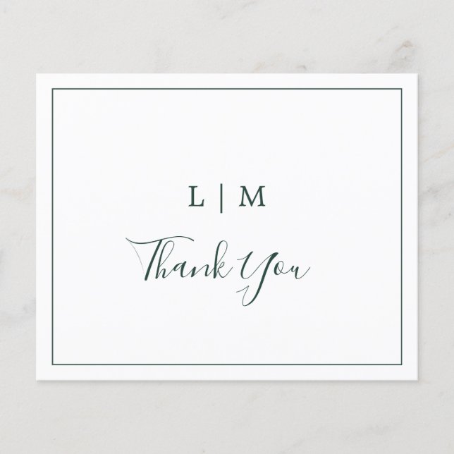 Simples Cartões de agradecimentos de Casamento de  (Frente)