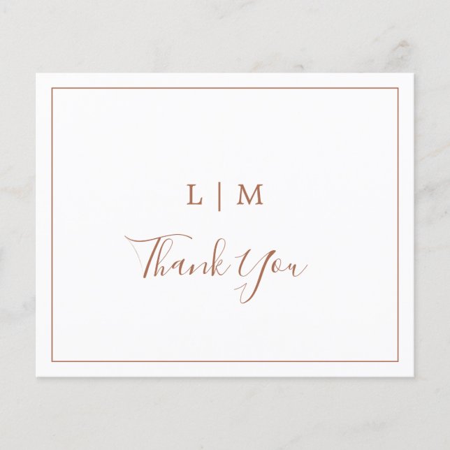 Simples Cartões de agradecimentos de Casamento do  (Frente)