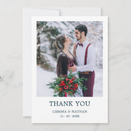 Simples Cartões de agradecimentos de Casamento Fot