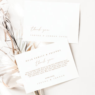 Simples Cartões de agradecimentos de Casamento Min