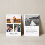 Simples Cartões de agradecimentos de Casamento Mul<br><div class="desc">Simples cartões de agradecimentos de casamento moderno com nota. Observe que o tamanho padrão do cartões de agradecimentos é 3, 5x5. Se você quiser uma placa maior,  altere o tamanho antes de comprar. Uma placa 5x7 é uma boa opção para um tamanho maior.</div>
