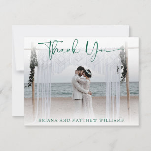 Simples Cartões de agradecimentos de Foto de Casam