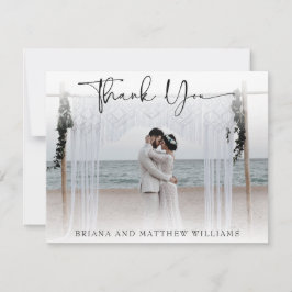 Simples Cartões de agradecimentos de Foto de Casam