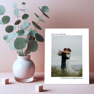 Simples Cartões de agradecimentos de Foto de Casam