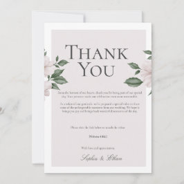 Simples Cartões de agradecimentos Digital Floral B