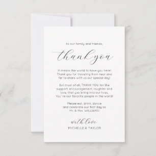 Simples Cartões de agradecimentos Elegante Minimal