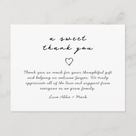 Simples cartões de agradecimentos elegante para be