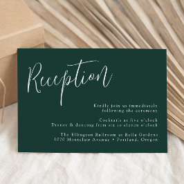 Simples Cartões de Recepção de Casamento Floresta 