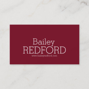 Simples cartões de visitas brancos vermelhos escur