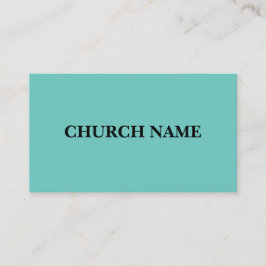 Simples Cartões de visitas de Teal e Igreja Negra