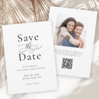 Simples Casamento Elegante Mínimo Salve o Cartão d