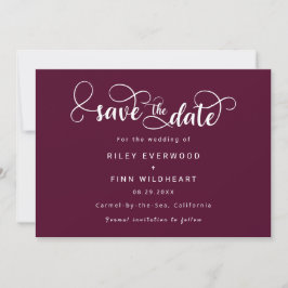 Simples casamento Elegante salvar o convite de dat