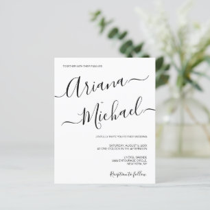 Simples Casamento Negro Mínimo Moderno