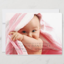 Simples Cerimônia de Primeiro Arroz Convite Annapr