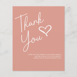 Simples Chá de fraldas Moderno Obrigado