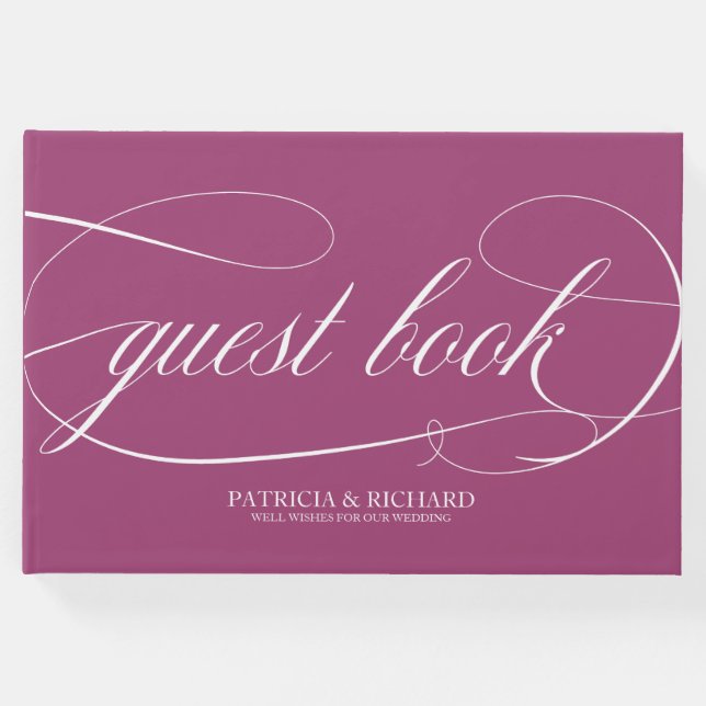 Simples Chic Cassis - Livro de Convidados (Frente)