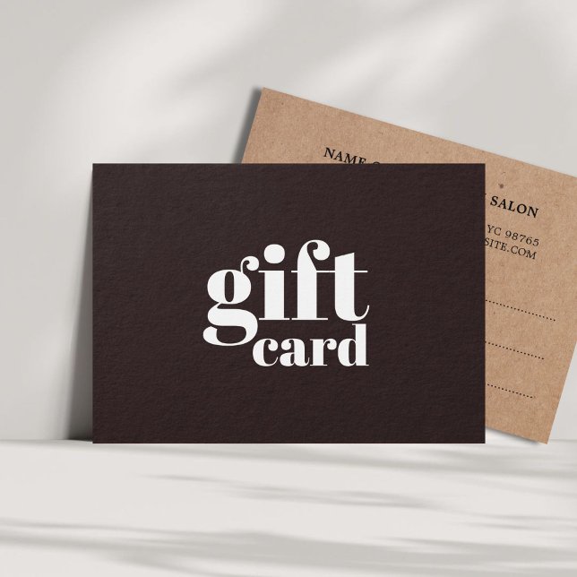 Simples Cinza Escura Impressa Salão de Bela Kraft (Criador carregado)