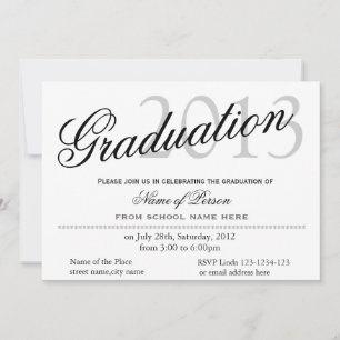 Simples, clássico, elegante anúncio de formatura