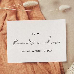 Simples com meus pais na lei no meu cartão de dia