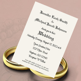 Simples Convite de Casamento Código QR Amigável