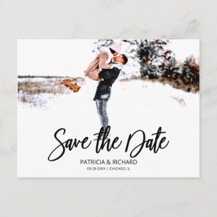 Simples Convite de Casamento com Foto em Script Mo