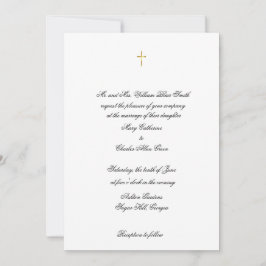 Simples Convite De Casamento Cruzado Elegante, Bat