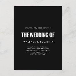 Simples convite de casamento minimalista